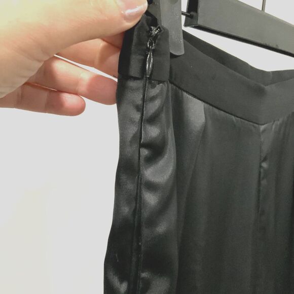 Black Wide Leg Flowey High Waisted Pants by Nasty Gal Size 4 - Picture 5 of 7